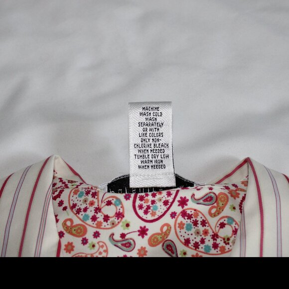 Pursuits LTD Women's Pink Raspberry Striped Button Up Long-Sleeved Shirt - 22W - Picture 5 of 6